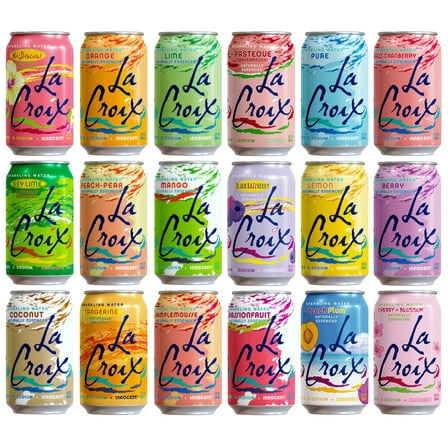 La Croix Sparkling Water Variety Pack, 12 Fl Oz Cans - In Sanisco Box (18 Pack)