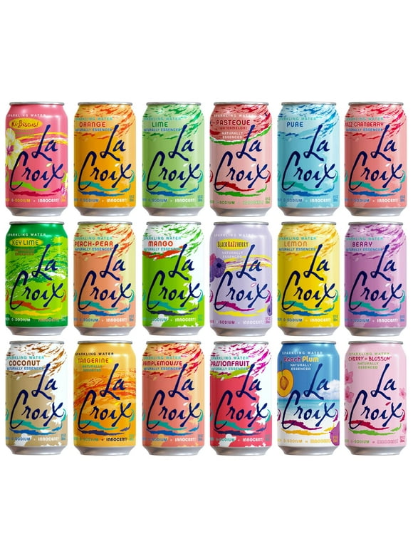 La Croix Sparkling Water Variety Pack, 12 Fl Oz Cans - In Sanisco Box (18 Pack)