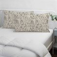 thumbnail image 4 of Vintage Flowers Queen Size Pillow Cover, Pillowcase Protectors with Zipper, Breathable Decorative Throw Pillow Case Cover, Branch Plants Beige Botanical Rustic Pillow Shams for Couch Sofa 20x30Inch, 4 of 8