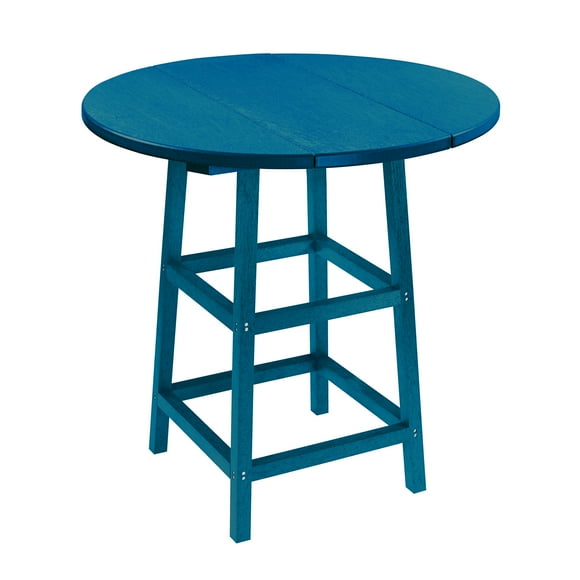 Capterra Casual 32" Round Table Top with 40" Legs - Pacific Blue