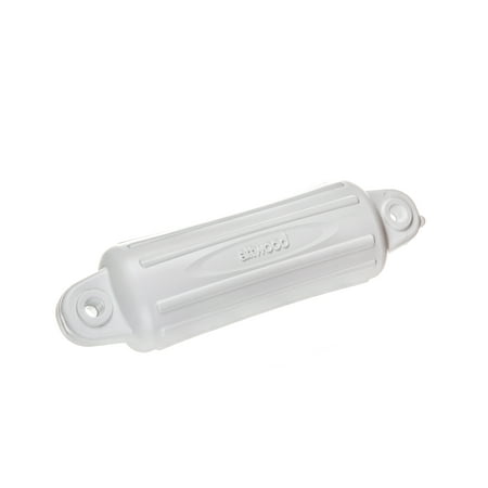 2 Side Feeder Attwood 9354D1 Softside UV-Resistant Marine Oval Boat Fender, White, 4-Inch x 16-Inch ()