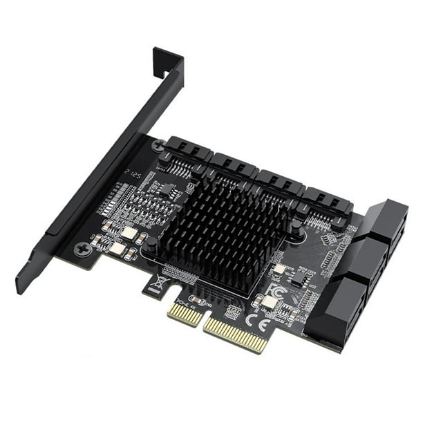 Adaptador PCIe PCIe a SATA 3.0 sin necesidad de fuente de alimentación adicional con perfil bajo X4 10 puertos
