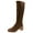 Brown, variant on Gubotare Work Boots for Women Western Boots Ladies Vintage Wide-calf Boots Wide Calf Long Tall Embroidered Cowboy Boots (White,8)