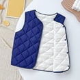 thumbnail image 5 of Bixock Toddler Girls Puffer Vests Girls Zip Up Jackets Kids Fleece Vests Waistcoat Outerwear Sleeveless Crew Neck Padded Thermal Daily Jacket for Kids 2-14Years, 5 of 7