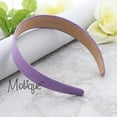 thumbnail image 3 of Motique Accessories 1 inch Wide Suede like Headband Solid Hair Band for Women and Girls (Lavender), 3 of 8