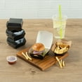 thumbnail image 3 of Bio Tek Black Paper Mini Burger Box - 2 3/4" x 2 3/4" x 2" - 100 count box, 3 of 10