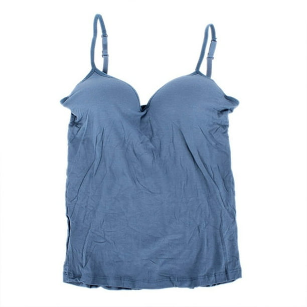 v neck cami with built in bra