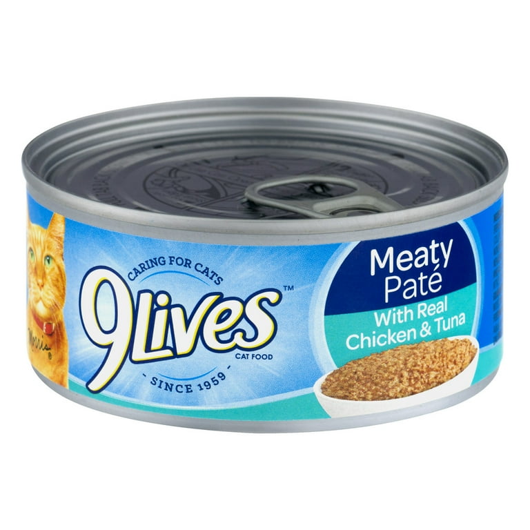9Lives Meaty Pat With Real Chicken Tuna Wet Cat Food 5.5 Ounce