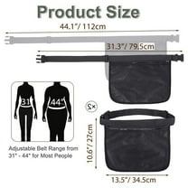 Tennis Ball Holder Adjustable Pickleball Mesh Waist Hip Ball Bag Pouch Carrier