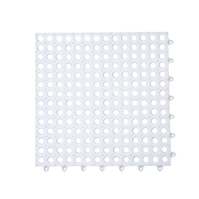 EIGTHTAIL 11.8”x11.8” Interlocking Floor Tiles with Drain Holes Soft PVC Non Slip Shower Floor Modular Interlocking Cushion for Drain Pool Patio Balcony Kennel Poultry Floor Grid