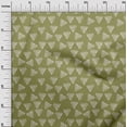 thumbnail image 3 of oneOone Georgette Viscose Olive Green Fabric Asian Block Craft Projects Decor Fabric Printed By The Yard 42 Inch Wide, 3 of 4
