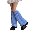 thumbnail image 4 of Liacowi Women Women Juniors Leg Warmers Knitted Crochet Harajuku Leg Cover Stockings Kawaii High Heels Boots Long Socks for Party Accessories, 4 of 5