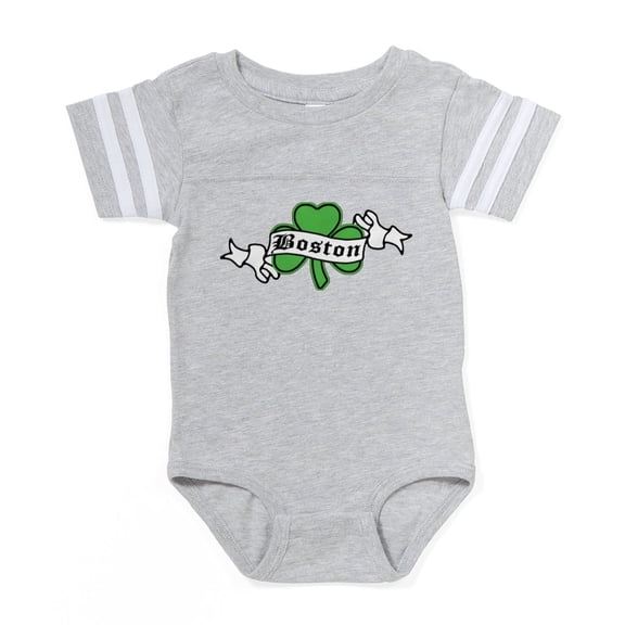 CafePress - Shamrock Boston - Cute Infant Baby Football Bodysuit