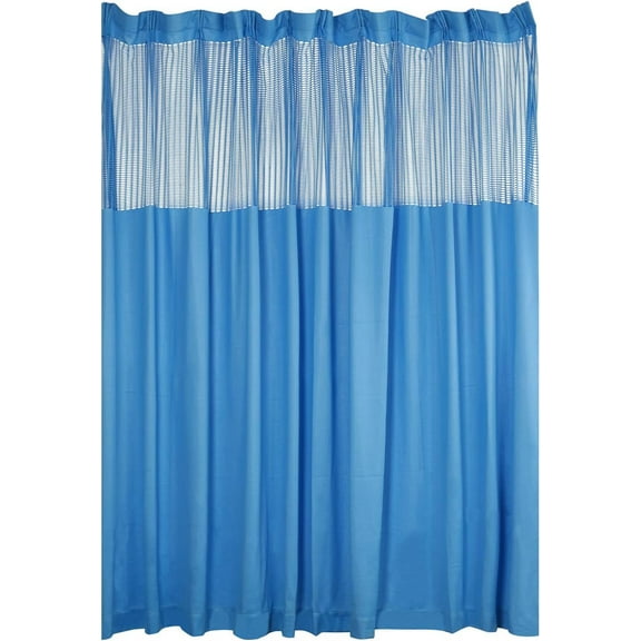 Room Divider Curtain for SPA Privacy Cubicle Curtain with Mesh Top Hooks, for Beauty Salons, Schools, Skin Care Studios,Nursing Homes, Clinics (Blue 9ft (W) x8ft (T))