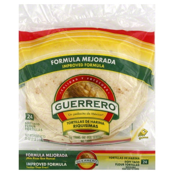 Guerrero Riquisimas Soft Taco Flour Tortillas, 24 Count