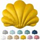 thumbnail image 1 of wonima44 Ashler 3D Throw Pillows Shell Shaped Accent Throw Pillow, Soft Velvet Insert Included Cushion for Couch Bed Living Room, Pack of 1, Yellow, 14 X 11 inches, 1 of 1
