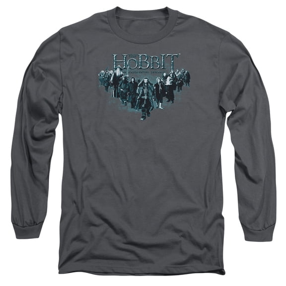 The Hobbit Thorin And Company Long Sleeve Adult 18/1 T-Shirt Charcoal