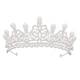 thumbnail image 1 of Diamante Perla Corona Novia Hermoso tocado Tocado Perla imitada Corona súper brillante Tiara (Plata), 1 of 8