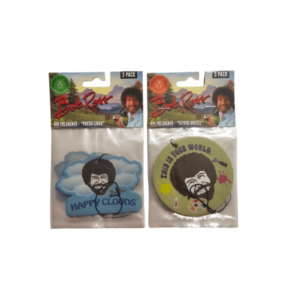 Bob Ross 2 Pack Air Freshener, Fresh Linen & Citrus Breeze