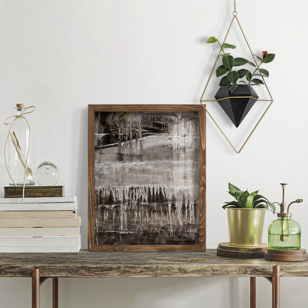 Continuum IV -Framed Print w/glass-Walnut