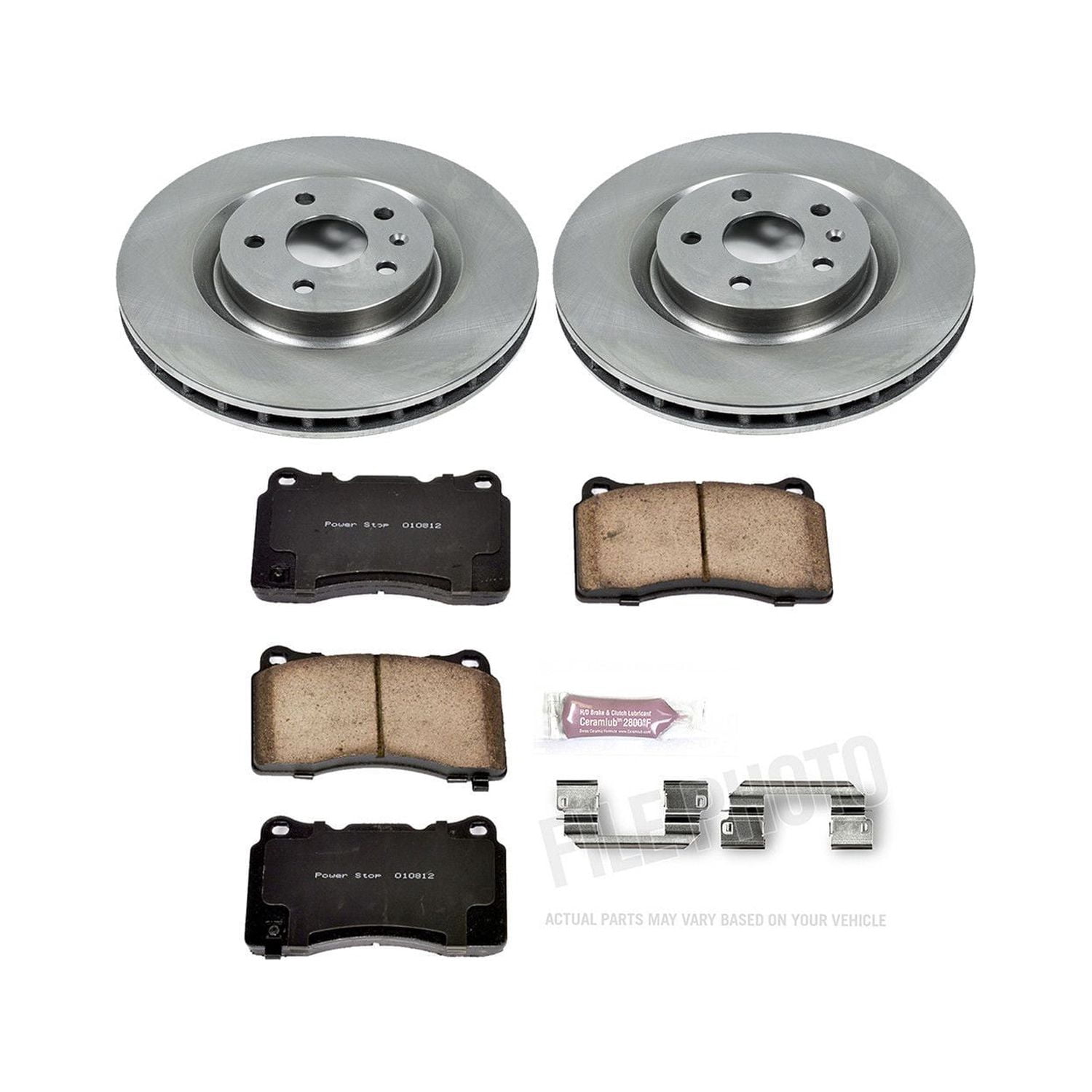 Power Stop Front Stock Replacement Brake Pad and Rotor Kit KOE2948