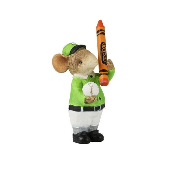 Enesco Tails with Heart Crayola School Yard Baseball Figurine, 2.52 Inch, Multicolor