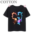 thumbnail image 2 of Camiseta de algodón de manga corta con cuello redondo para niños y niñas, ropa informal de dibujos animados de Elemental Disney Anime, para verano, 2 of 5
