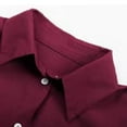 thumbnail image 5 of Women's Tie Front Lux Collar Long Sleeve Button Up, 5 of 5