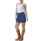 thumbnail image 2 of Falda de Mezclilla de Cintura Alta con Cinturón Elástico y Bolsillos Cargo para Mujeres INSPIRE CHIC M Azul, 2 of 6
