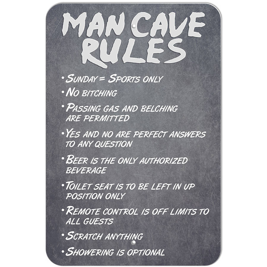 Man Cave Rules Sign