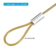 thumbnail image 2 of 3.3Ft 1.5mm Dia Safety Cable Lock Steel Stage Lighting Security Wire Rope, Yellow 6 Pack, 2 of 6