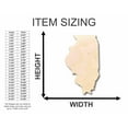 thumbnail image 2 of Unfinished Wood Illinois Shape - State - Craft - up to 46"  DIY 16" / 1/4", 2 of 3