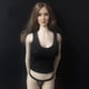 thumbnail image 2 of Chaleco de ropa para muñecas a escala 1/6 para figuras femeninas de 12 pulgadas, accesorios para muñecas, Negro, 2 of 7