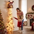 thumbnail image 7 of Clearance! Christmas Magic Trail Wall Light, Santa Christmas Hanging Decoration with Warm LED, Glowing Christmas Indoor Decorations for Wall, 7 of 7