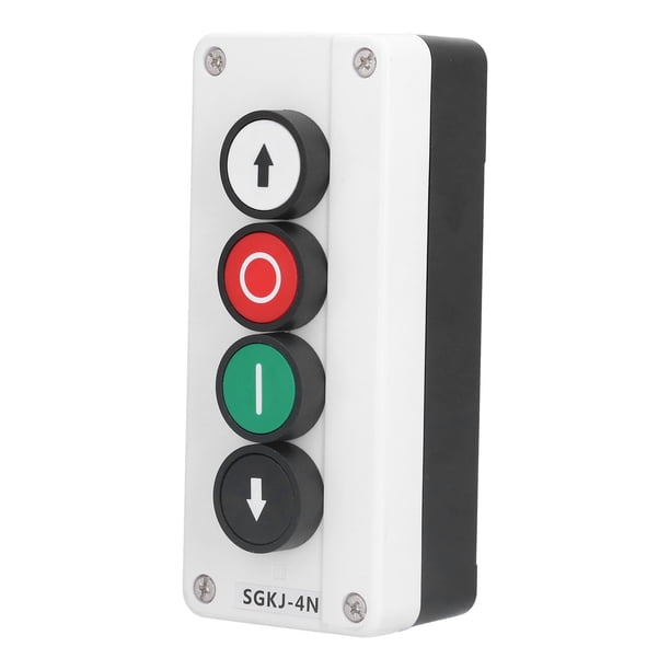 Botón pulsador de control de parada de subida y bajada de caja de interruptor momentáneo para puerta enrollable de cabrestante plataforma elevadora de camión Bling Bling SGKJ-4N