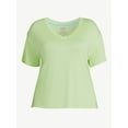 thumbnail image 3 of Joyspun Women's V-Neck Sleep T-Shirt, Sizes S to 3X, 3 of 5