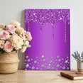 thumbnail image 2 of Canvas Wall Art, Modern Purple Framed Canvas Prints for Kitchen Bedroom, Abstract Diamond Luxury Gradient Small Gallery Wrapped Wall Decor for Home Office, Gifts, 8"x12" Ship Next Day, 2 of 9