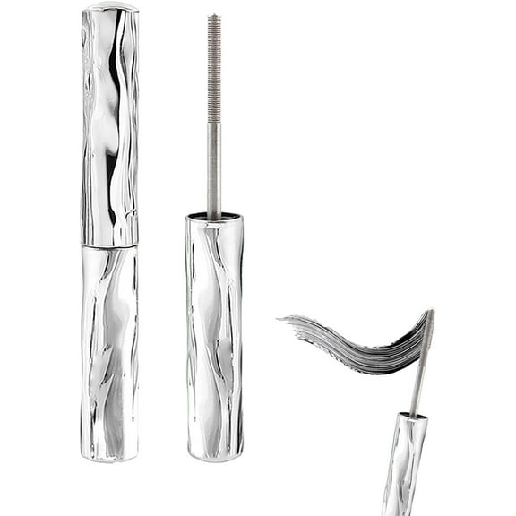 Iron Wand Mascara, Thick Curling Long Lasting Mascaras, Telescopic Tubing Mascaras, 3D Curling Wand for Bold, Defined Lashes, No Flaking, No Clumping