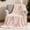 Pink Snowman, variant on Christmas Blanket, Black and White Plaid Red Truck Christmas Decorations Winter Warm Flannel Blanket Farmhouse Holiday Xmas Blankets for Couch Gifts for Users Women,50"x 60"