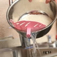 thumbnail image 5 of Ludlz Kitchen Gizmo Strain Strainer, Clip On Silicone Colander, Fits all Pots and Bowls - Kitchen Leaf Shape Rice Wash Sieve Strainer Noodles Beans Peas Cleaning Tool, 5 of 8
