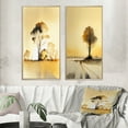 thumbnail image 1 of Designart "Golden Hour Glow in Countryside Tree II" Landscape Forest Framed Wall Art Set Of 2 - Country Yellow Gallery Wall Frame Set For Home Decor, 1 of 6