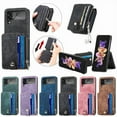 thumbnail image 4 of Wallet Case Compatible with Galaxy Z Flip 4 with Detachable Card Slot Kickstand Zipper Case for Z Flip 4,Pink, 4 of 7