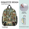 thumbnail image 5 of Cute Dinosaur Pattern Backpack Backpack for School,Cute School Bag,Schoolbag with Adjustable Shoulder Straps & Padded Back,13.8"x11.4"x6", 5 of 6