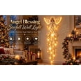 thumbnail image 6 of Angel Blessing Wall Light, Glowing Cascading Christmas Angel Decoration, 3D Molded Prayer Figure with Soft LED Illumination for Living Room, Entryway, Mantel Decor, 6 of 9