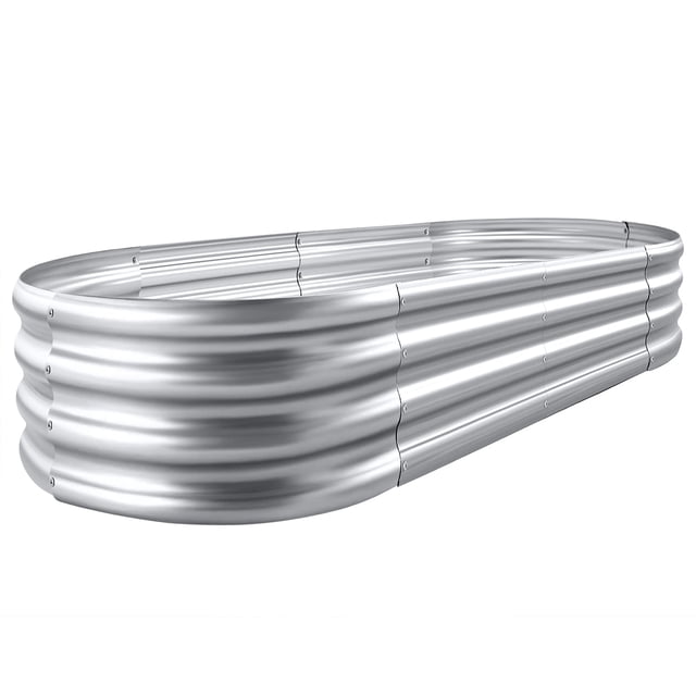 Cama de cultivo elevada Land Guard 183x91x30 cm galvanizada ovalada