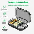 thumbnail image 4 of Airtight Pills Organizer, Portable Compact Pill Box for Travel Home, Gray Green Blue, 3.62x2.44x0.98in, Water & Dust Resistant, 4 of 9