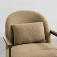 thumbnail image 6 of CHITA Modern Upholstered Faux Sherpa Chair with Wood Arms&Metal Legs Set of 2, 6 of 7