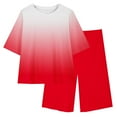 thumbnail image 2 of yillto Girls 2 Piece Outfits Short Sleeve Oversized Tshirts and Biker Shorts Kids Fashion Summer Clothing Sets, 2 of 6