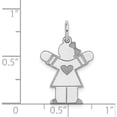 thumbnail image 4 of 14K White Gold Kid Charm (25 X 15) Made In United States xk1151w, 4 of 6