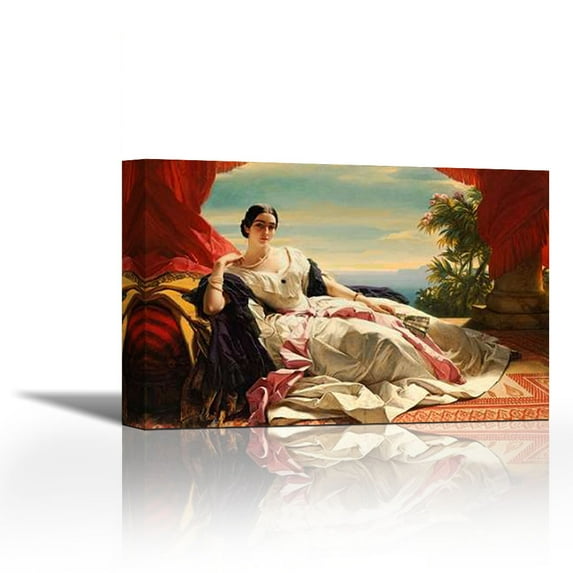 Portrait of Leonilla, Princess of Sayn-Wittgenstein-Sayn - Contemporary Fine Art Giclee on Canvas Gallery Wrap - wall décor - Art painting - 36 x 24 Inch - Ready to Hang